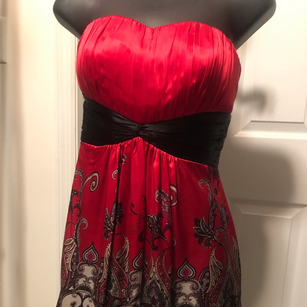 Bebe Satin Sleeveless Dress